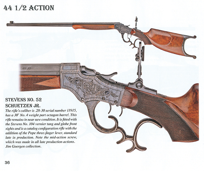 These two images show an example of a custom Model 44½ rifle made specifically for a well-known rifleman – in this case W.A. Tewes.